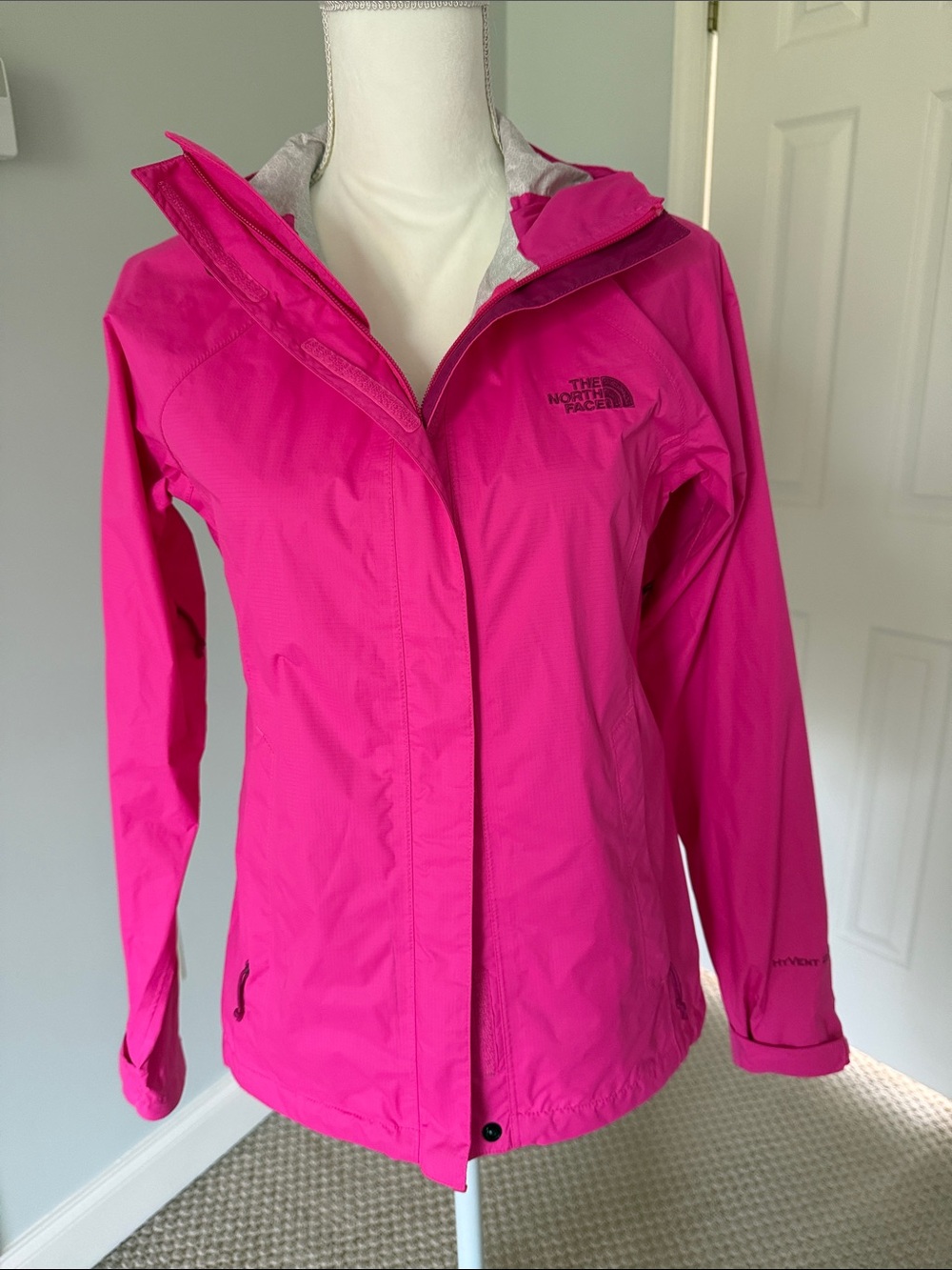 The North Face Women's Hot Pink Waterproof Shell Jacket